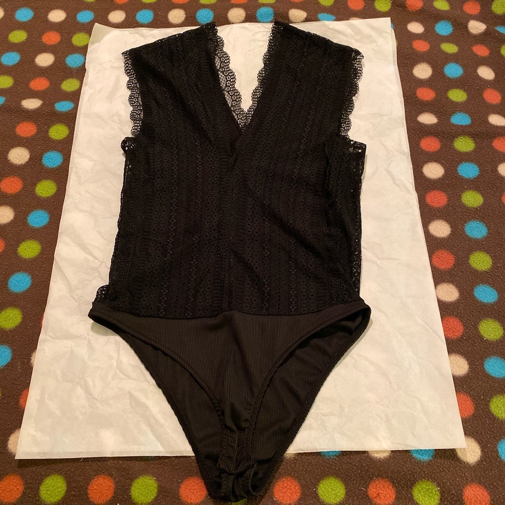 Zara Black lace bodysuit